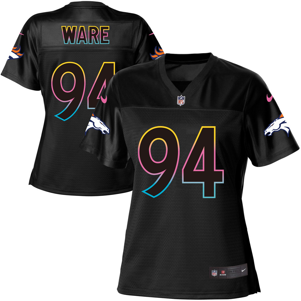 Women's Game DeMarcus Ware Nike Jersey Black - #94 Fashion NFL Denver Broncos